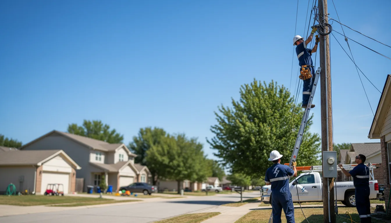 Residential electrician providing installation services in Helena, OK